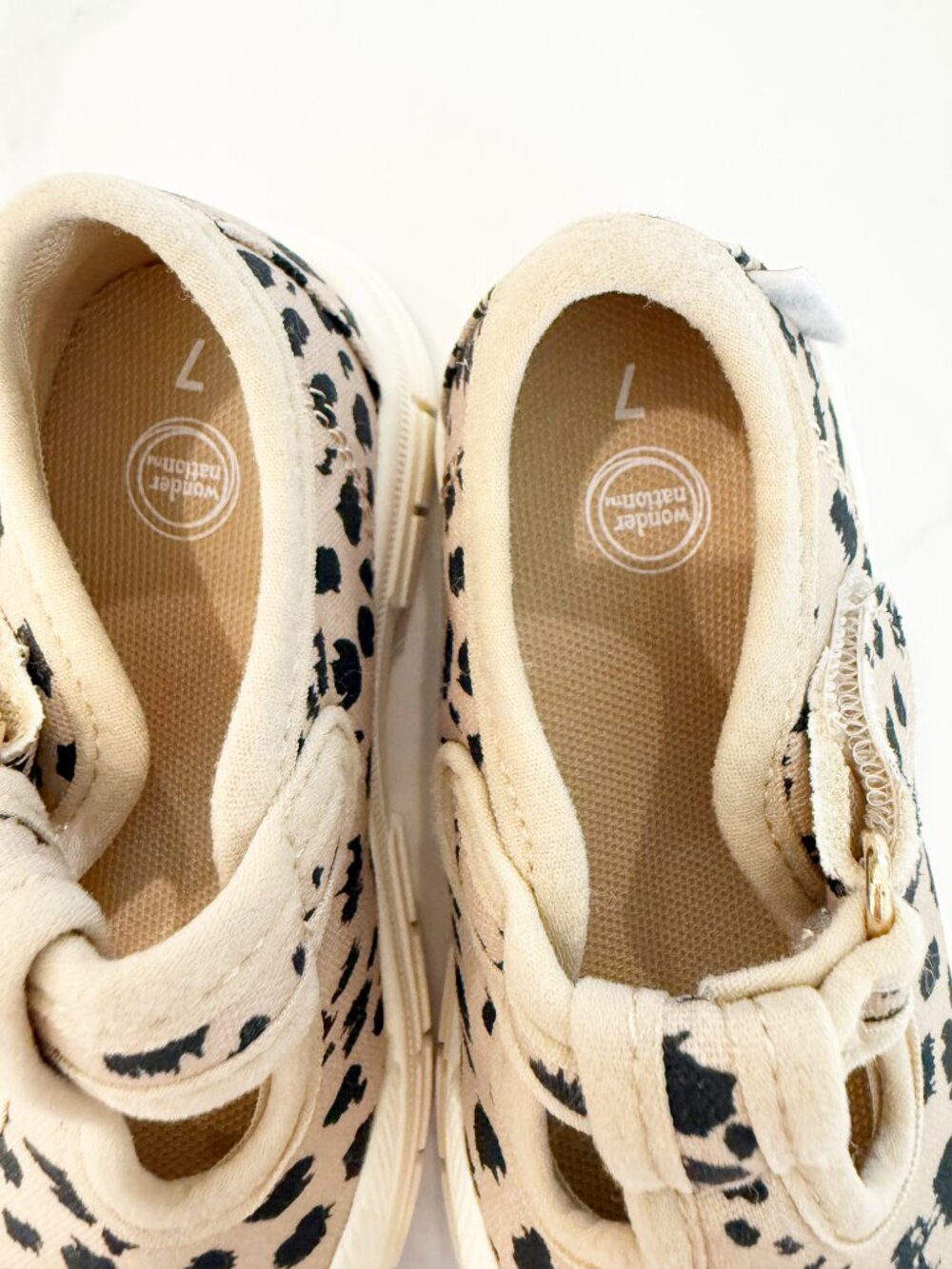 Wonder Nation Baby Girls 7 Mary Jane Chunky Strap Casual Shoes Animal Print - Picture 9 of 9